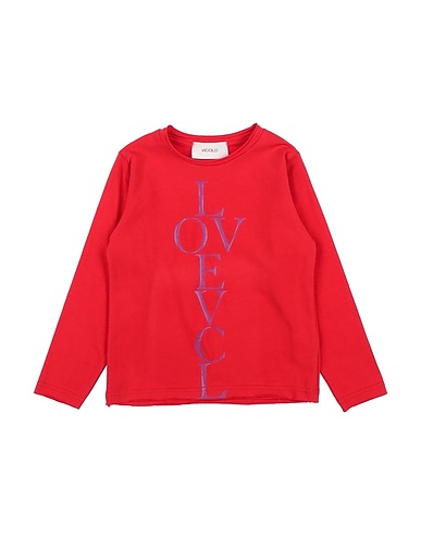 VICOLO T-shirt Rosso 90% Cotone, 10% Elastan