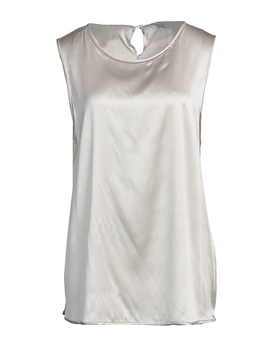 PESERICO Top Off white 97% Seide, 3% Elastan