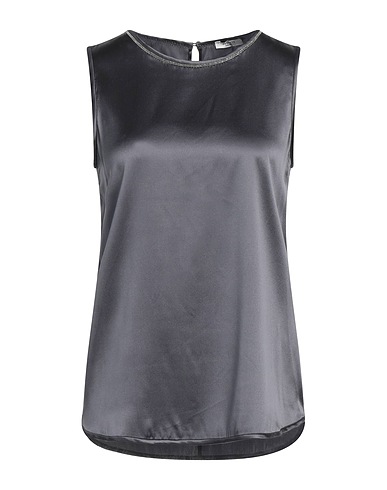 PESERICO Top Charcoal 97% Silk, 3% Elastane
