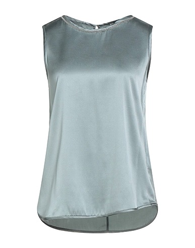 PESERICO Top Deep teal 97% Silk, 3% Elastane
