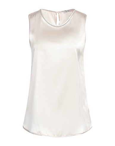 PESERICO Top White 97% Silk, 3% Elastane