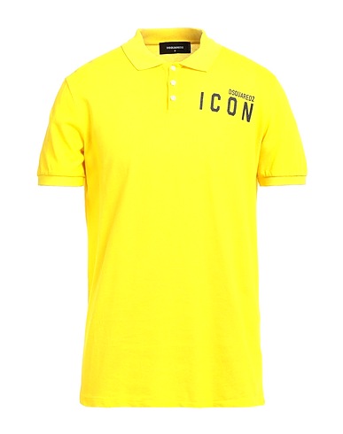 DSQUARED2 Polo shirt Yellow 100% Cotton