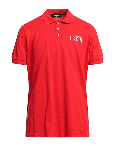 DSQUARED2 Polo shirt Tomato red 100% Cotton