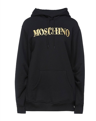 MOSCHINO Hooded track jacket  Black 100% Cotton