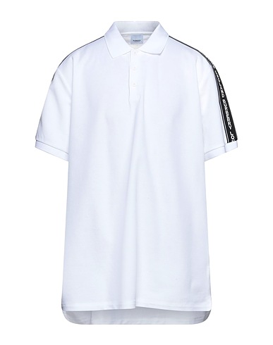 BURBERRY Polo shirt White 100% Cotton, Elastane