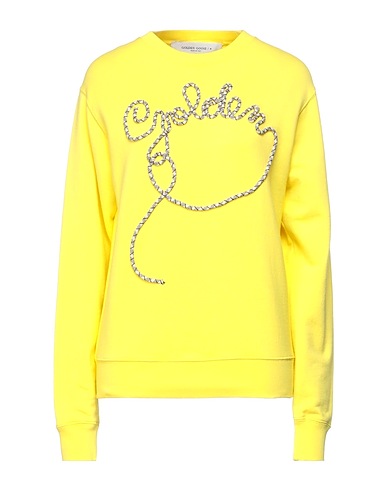 GOLDEN GOOSE Sweatshirt Yellow 100% Cotton