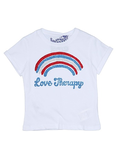 LOVE THERAPY T-shirt White 100% Cotton, Silk
