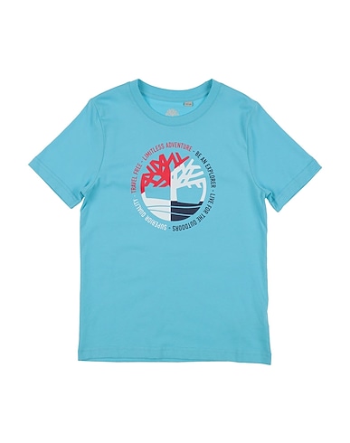 TIMBERLAND T-shirt Sky blue 100% Cotton, Elastane