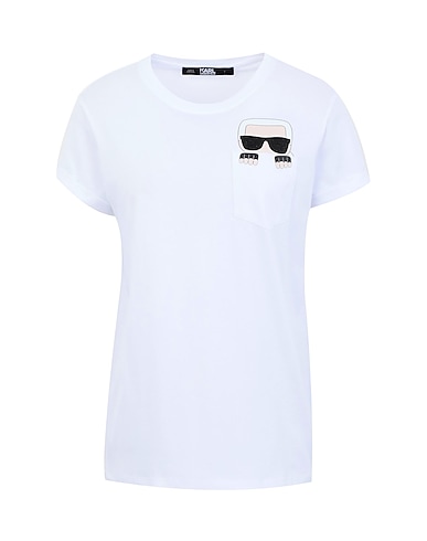 KARL LAGERFELD T-shirt IKONIK KARL POCKET TEE
 White 100% Organic cotton