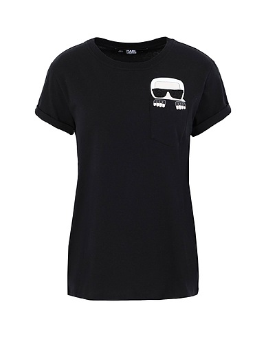 KARL LAGERFELD T-shirt IKONIK KARL POCKET TEE
 Black 100% Organic cotton