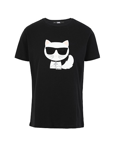 KARL LAGERFELD T-shirt IKONIK CHOUPETTE T-SHIRT
 Black 100% Organic cotton