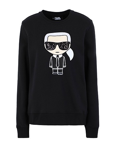 KARL LAGERFELD Felpa IKONIK KARL SWEATSHIRT
 Nero 100% Cotone organico
