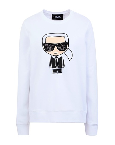 KARL LAGERFELD Sweatshirt IKONIK KARL SWEATSHIRT
 Weiß 100% Organische Baumwolle