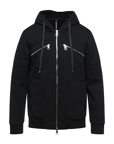 NEIL BARRETT Hooded sweatshirt Black 95% Viscose, 5% Elastane