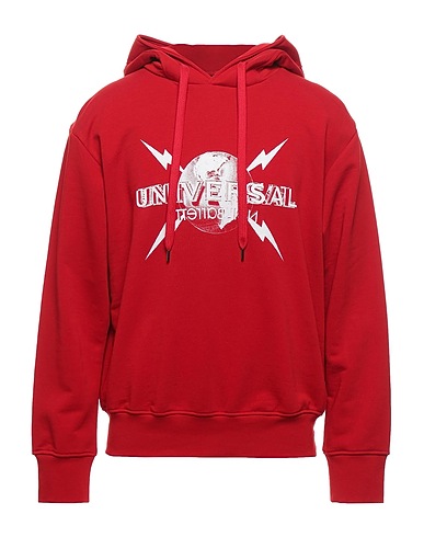 NEIL BARRETT Hooded sweatshirt Red 65% Cotton, 35% Polyester, Elastane