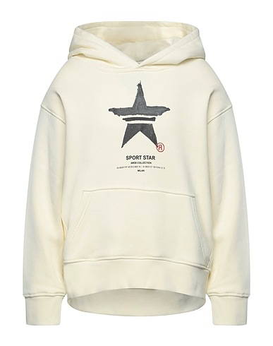 NEIL BARRETT Hooded track jacket  Ivory 100% Cotton, Elastane