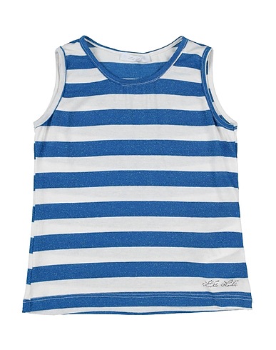 L:Ú L:Ú by MISS GRANT T-shirt Blue 40% Cotton, 31% Viscose, 16% Synthetic fibers, 8% Linen, 5% Elastane