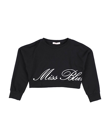 MISS BLUMARINE Sweatshirt Black 95% Cotton, 5% Elastane