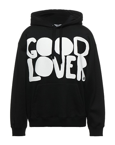 VALENTINO GARAVANI Hooded sweatshirt Black 94% Cotton, 6% Polyamide, Elastane