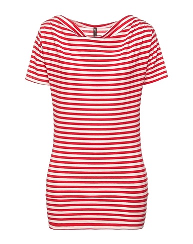MANILA GRACE T-shirt Rosso 96% Cotone, 4% Elastan