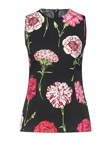 DOLCE&GABBANA Top Noir 92% Soie, 8% Élasthanne