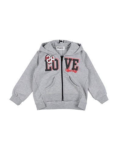 MAËLIE Hooded sweatshirt Grey 67% Cotton, 26% Polyester, 7% Elastane