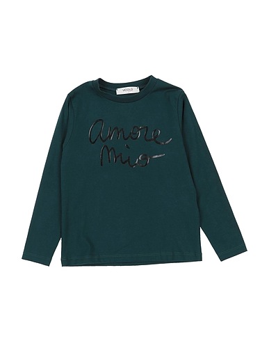 VICOLO T-shirt Verde scuro 90% Cotone, 10% Elastan