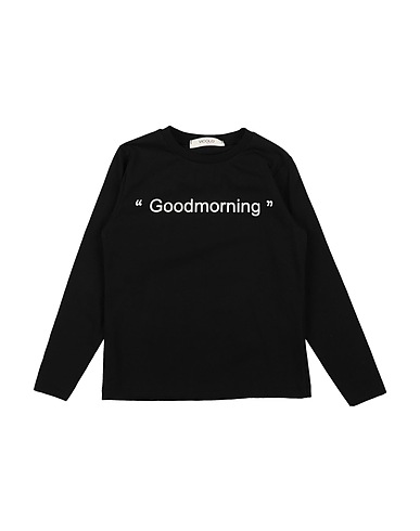 VICOLO T-shirt Black 90% Cotton, 10% Elastane