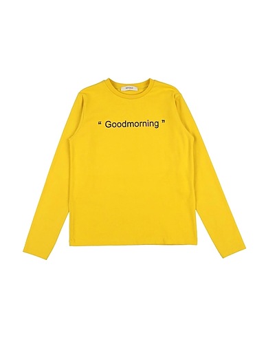 VICOLO T-shirt Yellow 90% Cotton, 10% Elastane