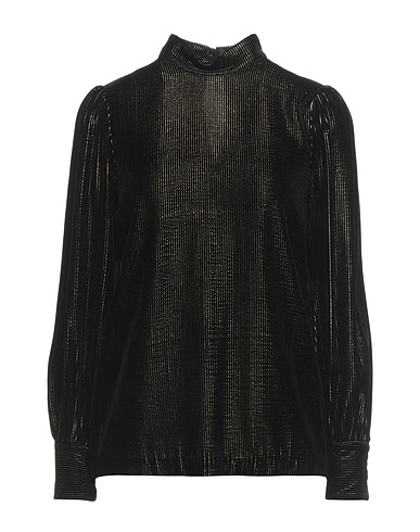TWINSET Top Black 70% Viscose, 15% Metallic fiber, 15% Silk, Polyester