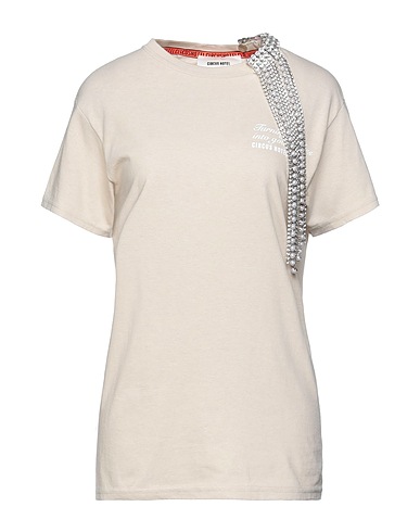 CIRCUS HOTEL T-shirt Beige 100% Cotton, Metal, Glass