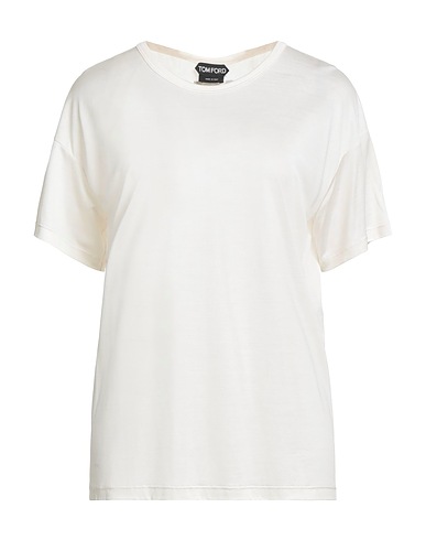 TOM FORD Basic T-Shirt Cream 100% Silk