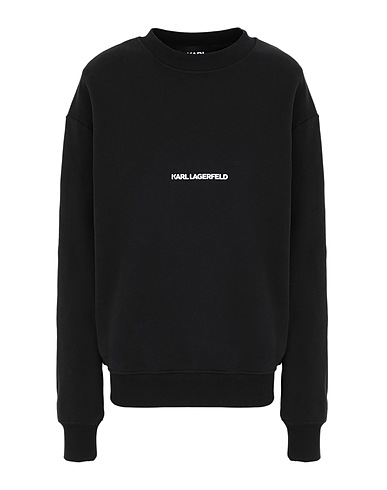 KARL LAGERFELD Sweatshirt UNISEX LOGO SWEATSHIRT
 Black 100% Organic cotton