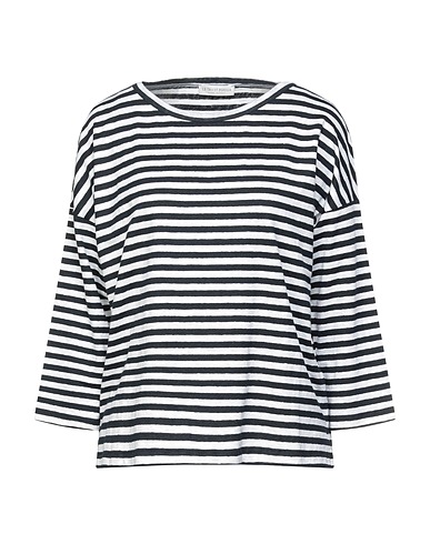 LE TRICOT PERUGIA Ｔシャツ ミッドナイトブルー リネン 97% / ポリウレタン 3%