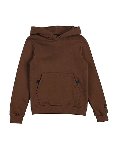 PAOLO PECORA Hooded track jacket  Brown 100% Cotton