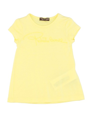 ROBERTO CAVALLI JUNIOR T-shirt Παστέλ κίτρινο 95% Βισκόζη, 5% Ελαστάνη