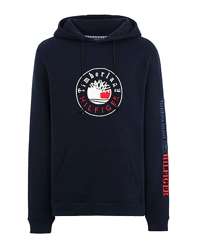 TOMMY HILFIGER x TIMBERLAND Felpa THXTBL RI LOGO HOODIE
 Blu notte 83% Cotone organico, 17% Poliestere