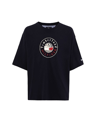 TOMMY HILFIGER x TIMBERLAND T-Shirt THXTBL RI LOGO T-SHIRT
 Nachtblau 100% Baumwolle