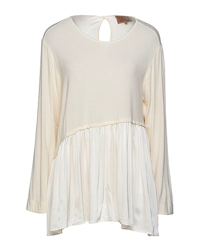 ALESSIA SANTI T-shirt Ivory 62% Modal, 26% Wool, 12% Elastane, Viscose