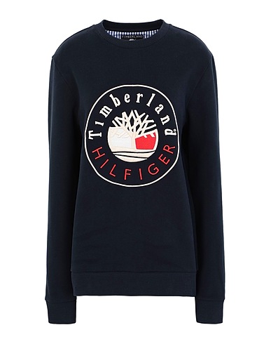 TOMMY HILFIGER x TIMBERLAND Sweatshirt THXTBL RI LOGO CREW-NECK KNIT
 Midnight blue 83% Cotton, 17% Polyester