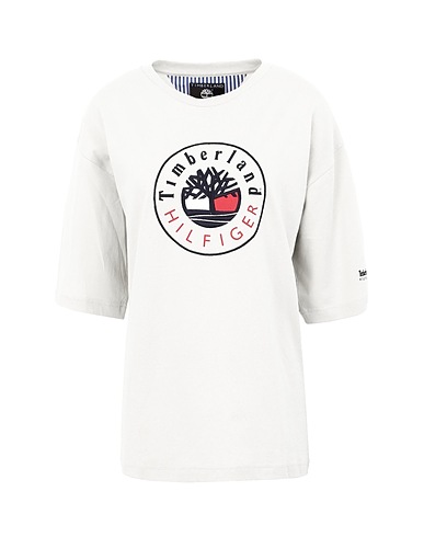 TOMMY HILFIGER x TIMBERLAND T-shirt THXTBL RI LOGO T-SHIRT
 Avorio 100% Cotone
