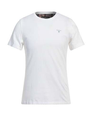 BARBOUR Basic T-Shirt Weiß 100% Baumwolle
