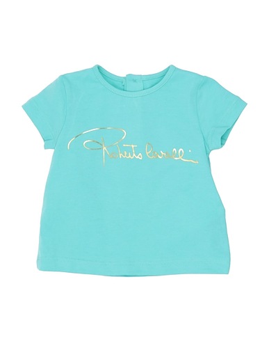 ROBERTO CAVALLI JUNIOR T-shirt Turquoise 94% Cotton, 6% Elastane