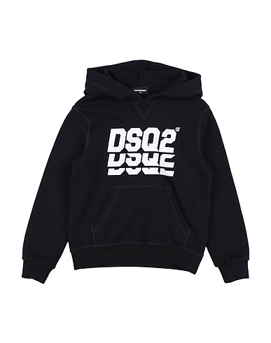 DSQUARED2 Hooded sweatshirt Black 100% Cotton, Elastane