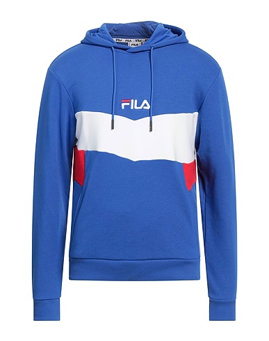 FILA Hooded track jacket  Blue 65% Cotton, 35% Polyester