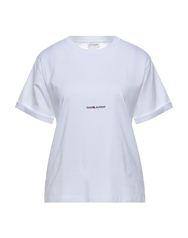 SAINT LAURENT Basic T-Shirt White 100% Cotton
