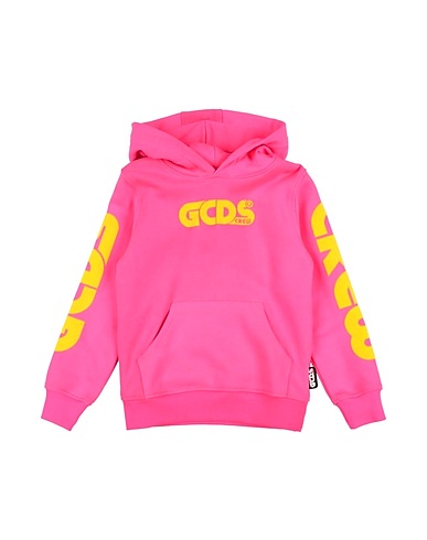 GCDS MINI Hooded track jacket  Fuchsia 100% Cotton