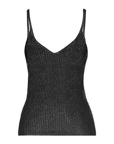 LIU •JO Top Black 53% Polyester, 47% Viscose