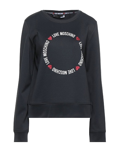 LOVE MOSCHINO Sweatshirt Black 82% Polyester, 14% Viscose, 4% Elastane