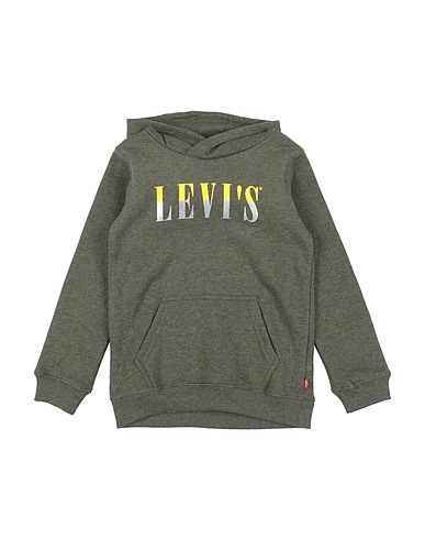 LEVI'S Hooded sweatshirt Dark green 52% Cotton, 48% Polyester